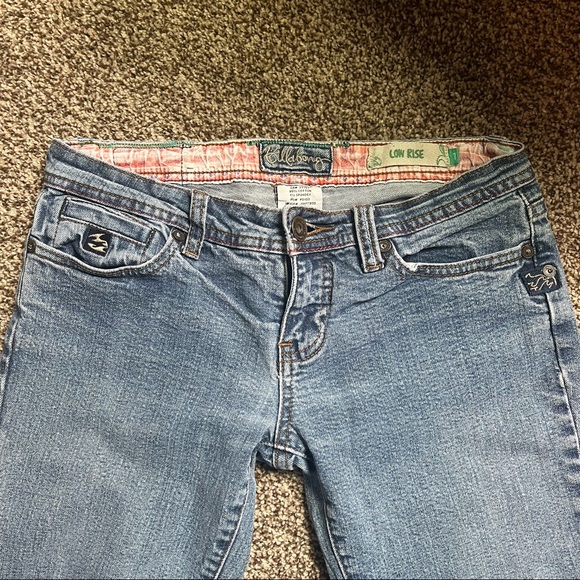 Billabong Y2K Light Wash Slim Straight Leg Low Rise Jeans Women's Size 1 - Picture 2 of 5